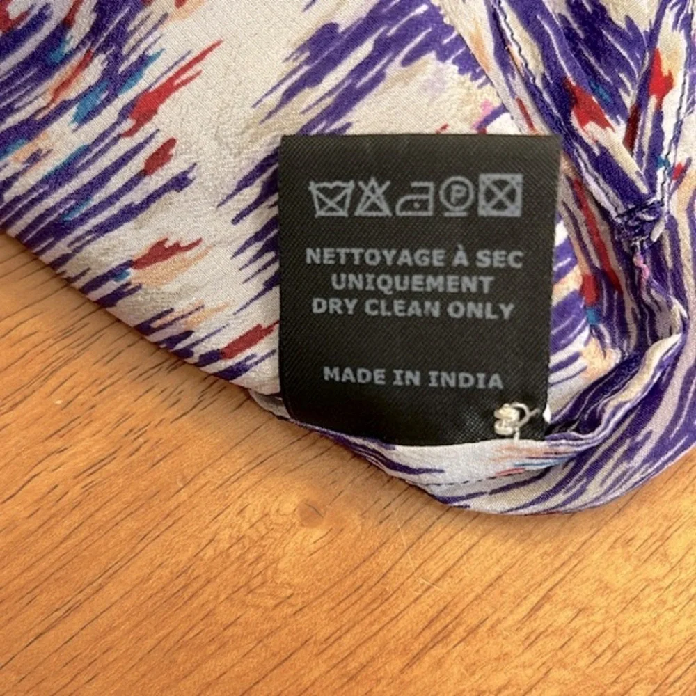 Isabel Marant Étoile yacah Blouse SilkFeather Print Ikat Purple Size 40 (M) - Picture 8 of 13